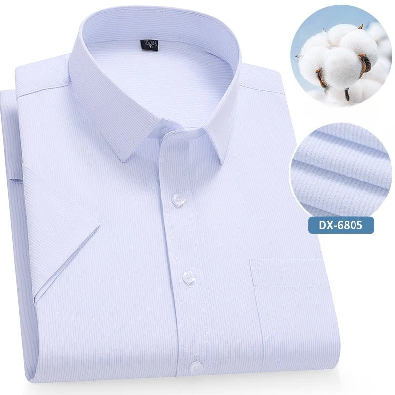 STRIPE KING - Men's Plus Size Cotton Shirt - Big Sizes, Big Style