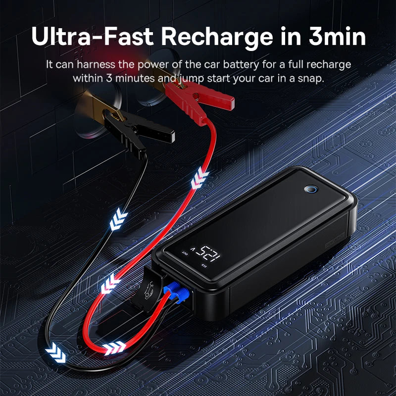 Baseus Supercapacitor Jump Starter - 3000A Peak - Roadside Backup