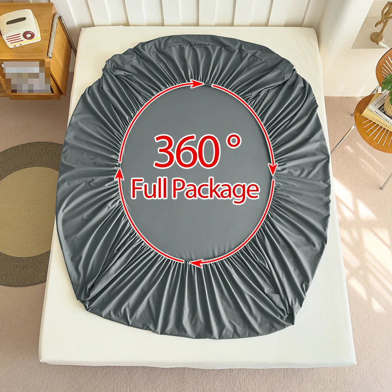 CLEAN HOLD - Solid Color Fitted Sheet - Elastic Band, 200 TC, 5 Colors
