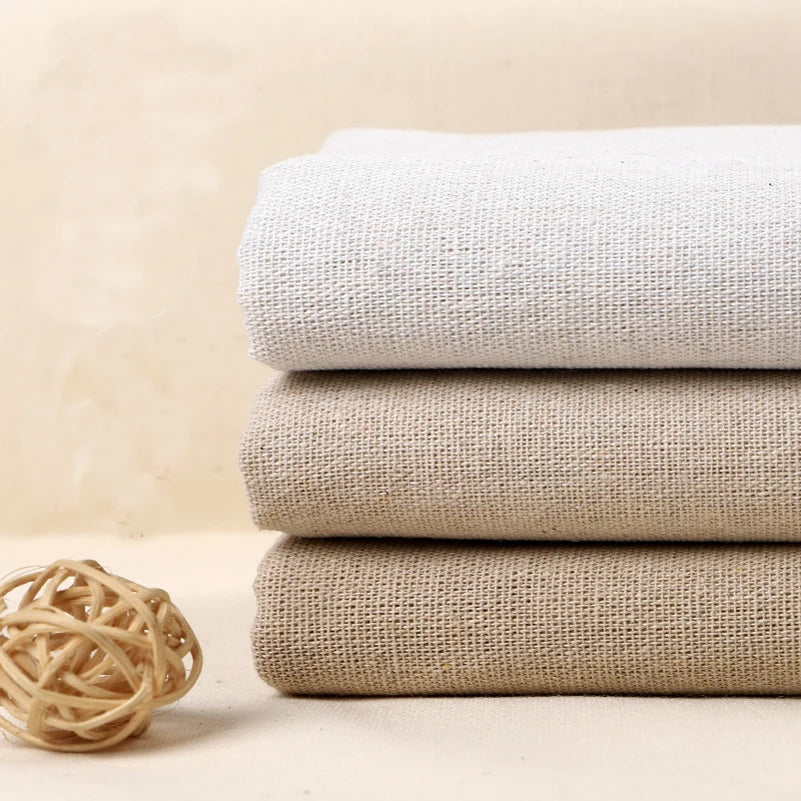 RAW COTTON LINEN FABRIC GREIGE - 150cm Wide, 3 Neutrals - Make Something Real