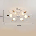 Retro Industrial Pendant Light – 3/6/8 Heads, Black/Gold/White