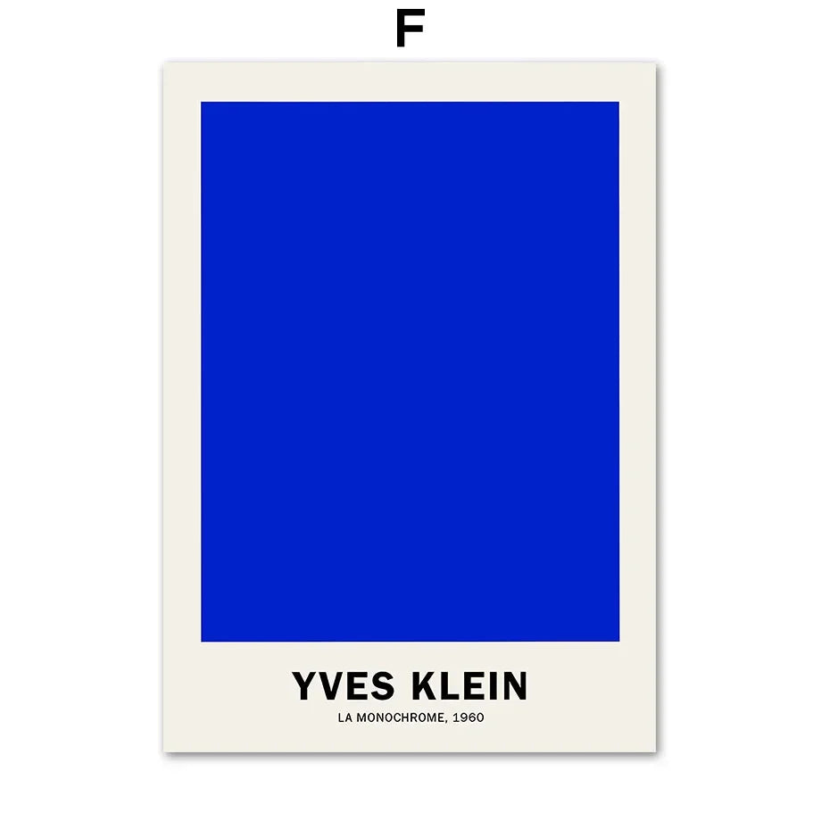 Klein Blue Bauhaus Wall Art - Picasso geometry - abstract print