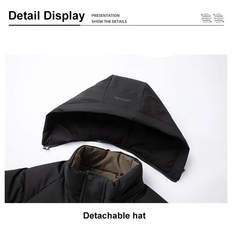 Men's Graphene Windproof Jacket - Thick Hooded Overcoat - Winter That Means Business