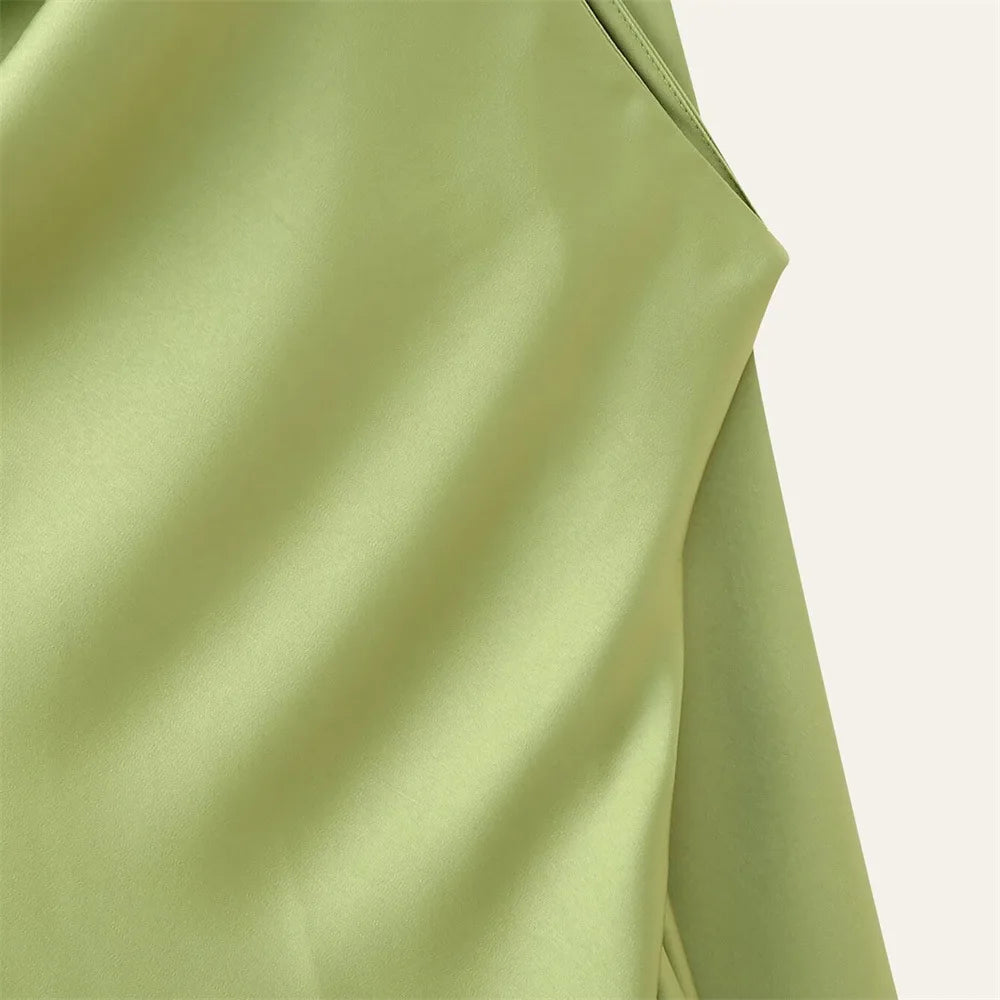 Satin Ribbon Halter Long Dresses Women's Backless Casual Maxi Dress Evening Wedding Guest White Blue Green Summer Graduation New