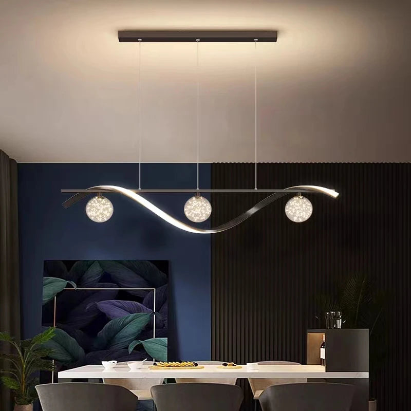 Modern LED Pendant Light – Smart Dimmable, App & Remote Control