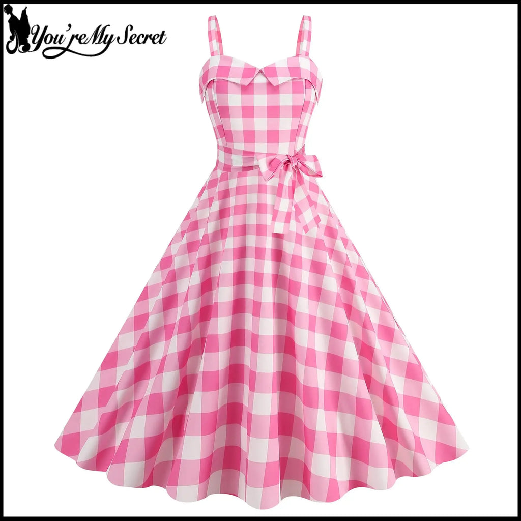 Vintage Classical Polo Dot Printed Dress Women's Sexy Sling Strap Wrap Chest Dress Valentine's Day Streetwear Spring Summer