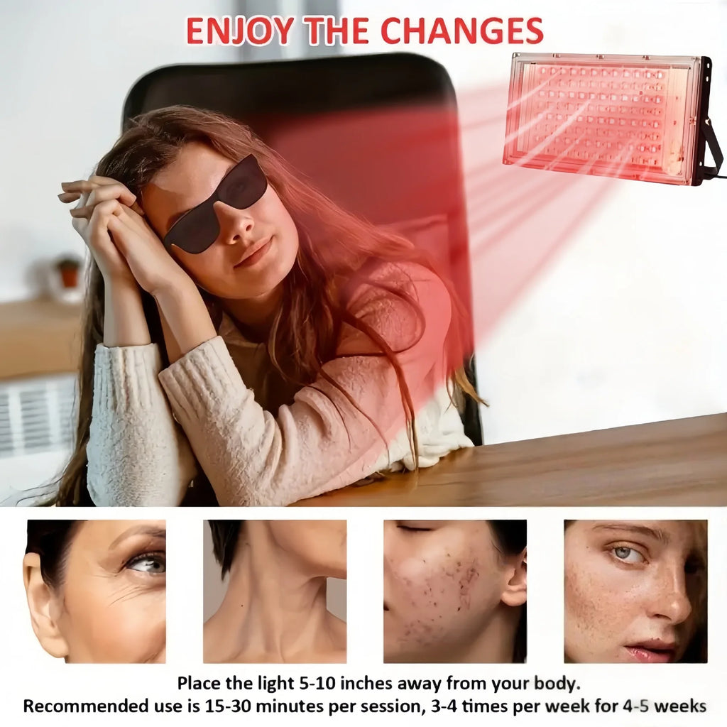 Red Light Therapy Lamp 660nm & 850nm – with Stand