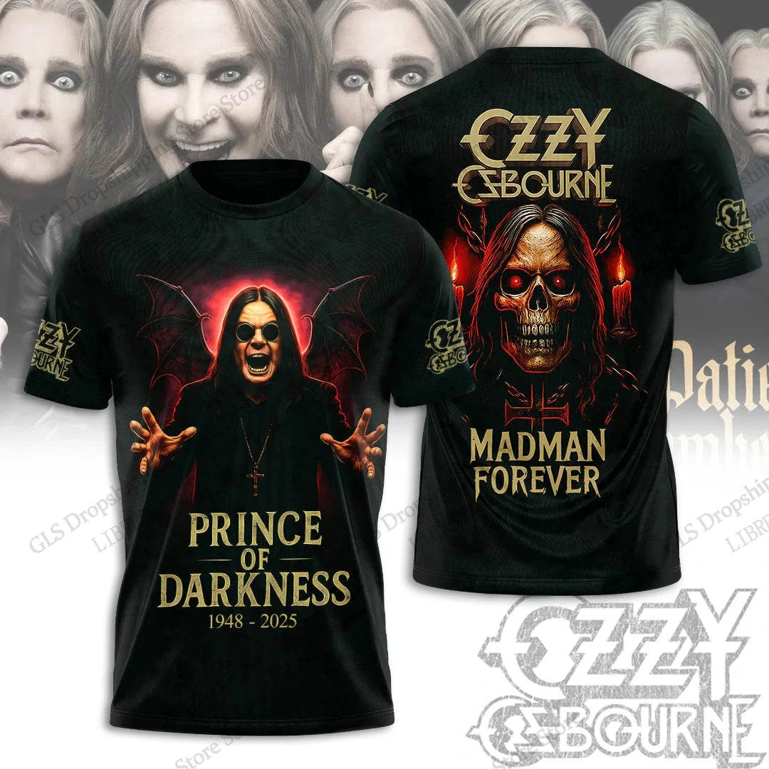 Men T-shirt Rock Band Ozzy Osbourne 3d Print T shirt Tops Womens Large size Tops Tees Summer Tshirt Kids Clothes Album 2025 New