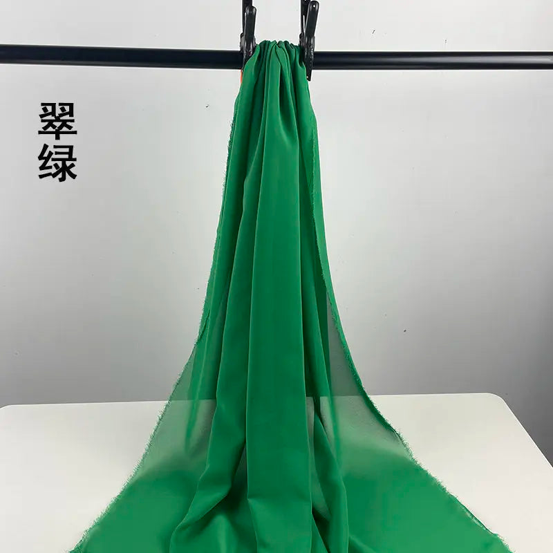 100D CHIFFON FABRIC BY THE METER - Soft Woven Sheer, 55 Colors - Make It Yours