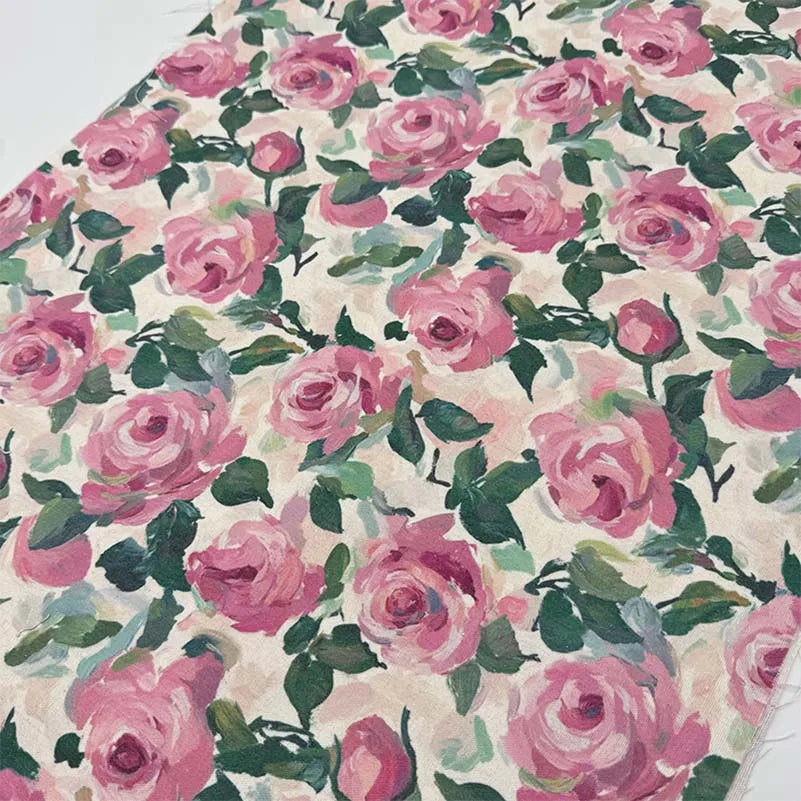 Oil Painting Floral Fabric – 148cm Wide, 16 Patterns
