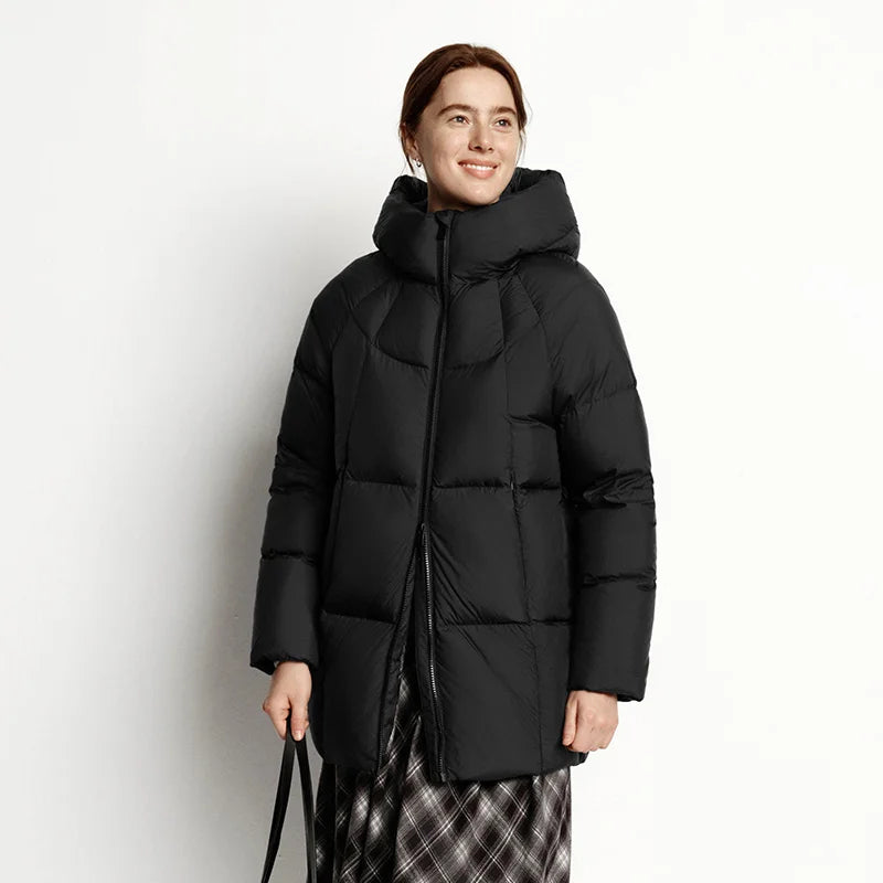 Semir Hooded Down Jacket - 90% Duck Down Mid-Length