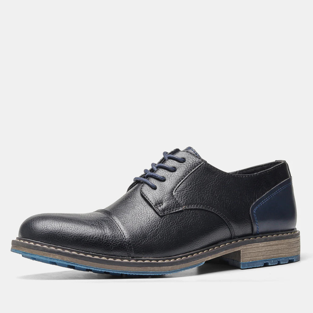 URBAN DERBY - Men's Casual Lace-Up Derby Shoes - Lightweight Faux Leather Dress Shoes, US Sizes 7-13