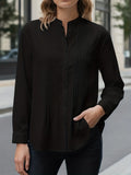 PLEATED COTTON SHIRT - 100% Cotton, Loose Fit - Clean Everyday