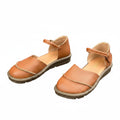 Women's flat sandals, head-to-toe, new summer style, retro wedge casual soft-soled mother's shoes, large size women's shoes