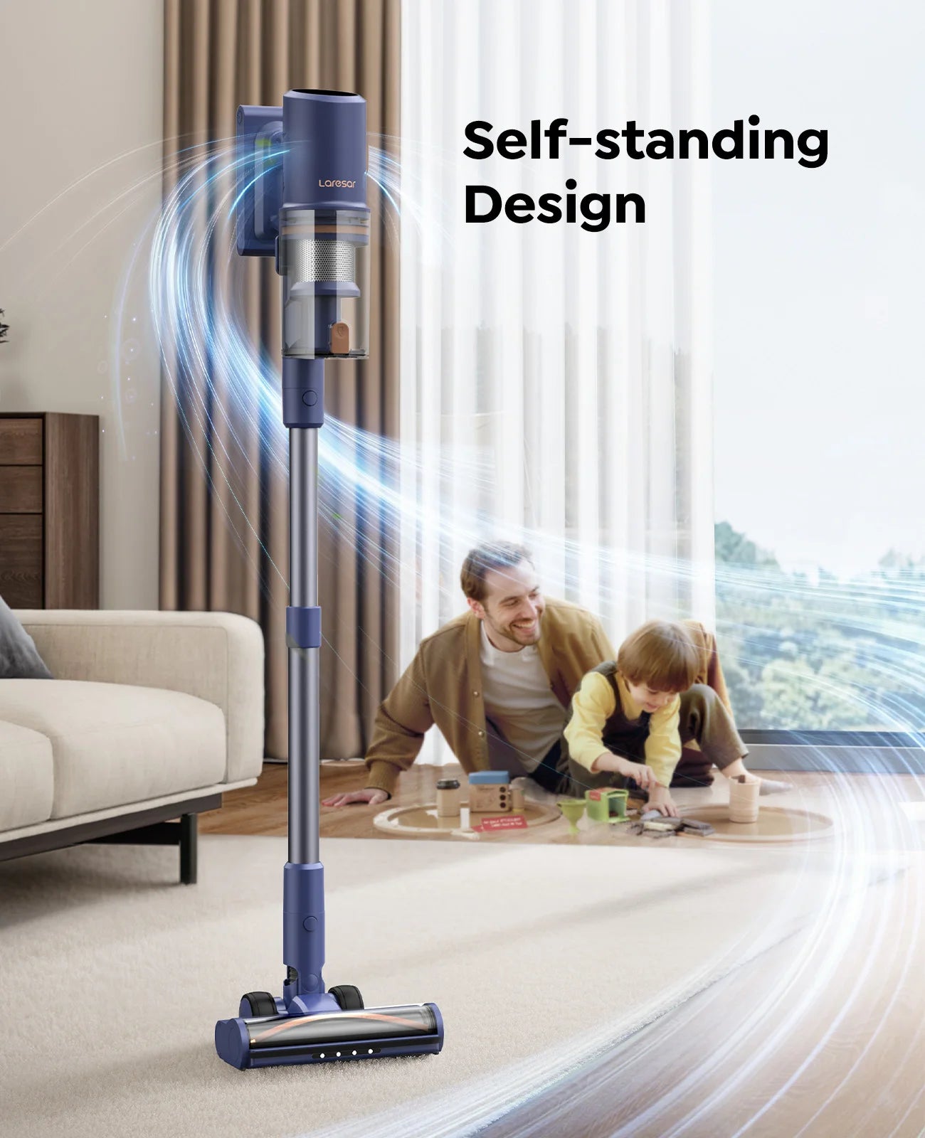 Laresar V11 Cordless Vacuum Cleaner – 650W, 75000PA Ultra-Strong Suction