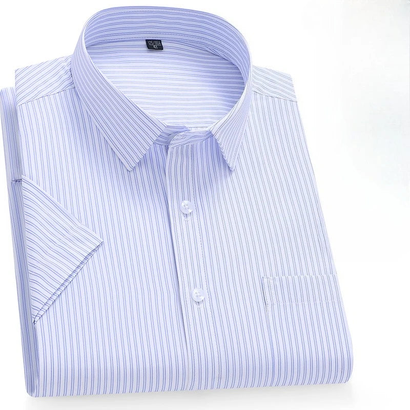 STRIPE KING - Men's Plus Size Cotton Shirt - Big Sizes, Big Style
