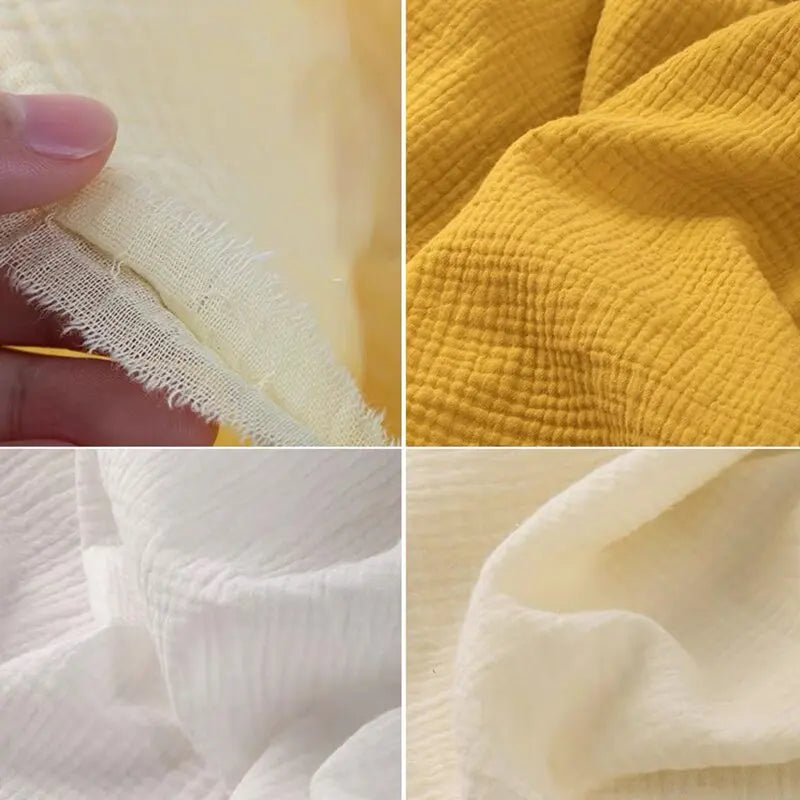 Double Gauze Cotton Muslin Fabric by the Meter for DIY Craft & Sewing Material Like Dress Towel Cheesecloth Table Runner Fabrics