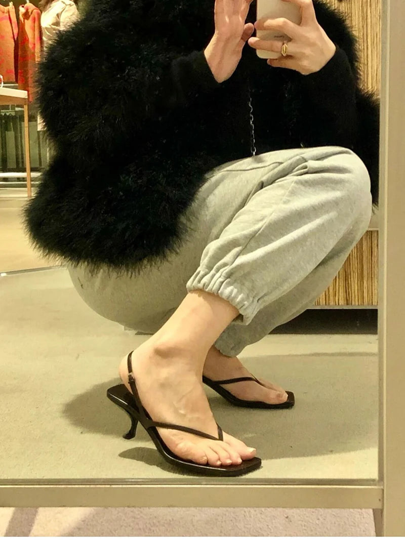 Summer High Heel Women Clip Toe Sandals Fashion Narrow Band Shoes Design Style Party Dress Sandals Shoes