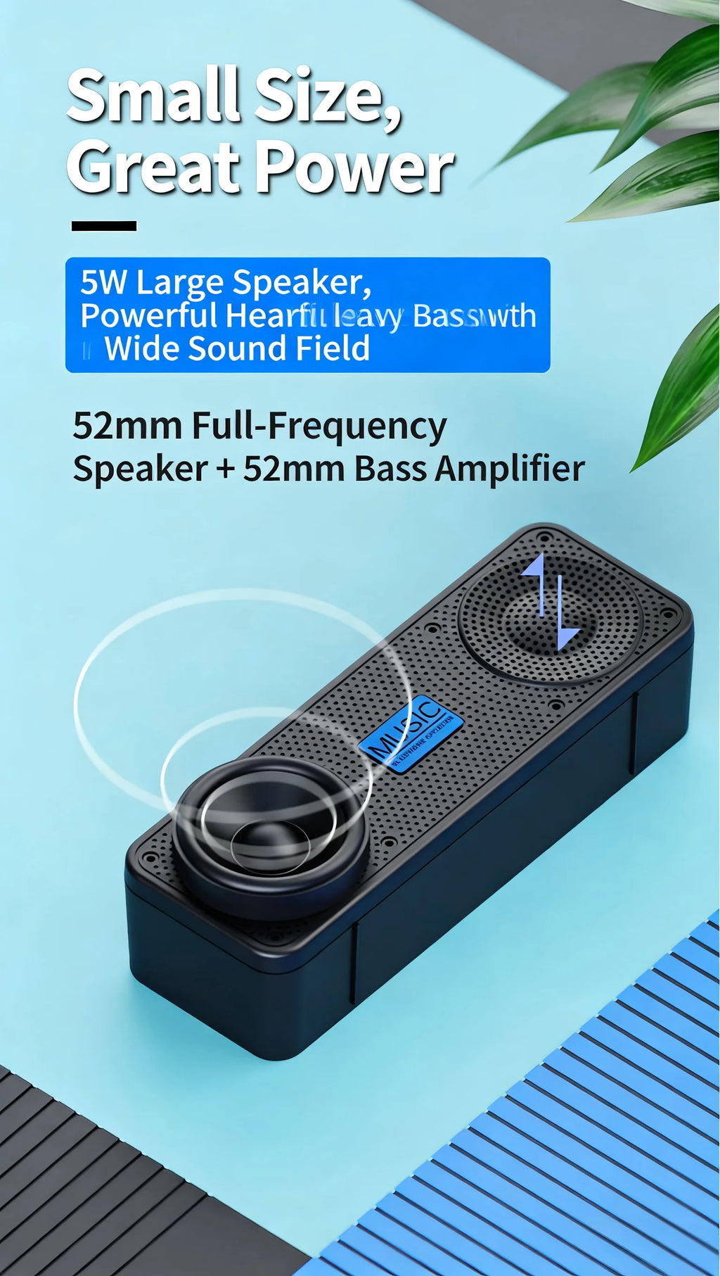 Wireless Bluetooth Speaker Stereo FM Radio USB AUX