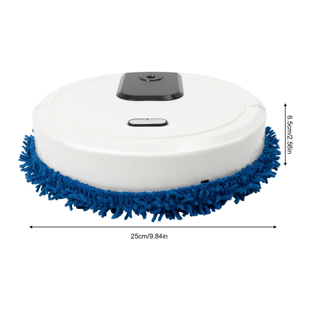 60min Cleaning Robot Mop 360° Sweeping Mopping Wet Dry
