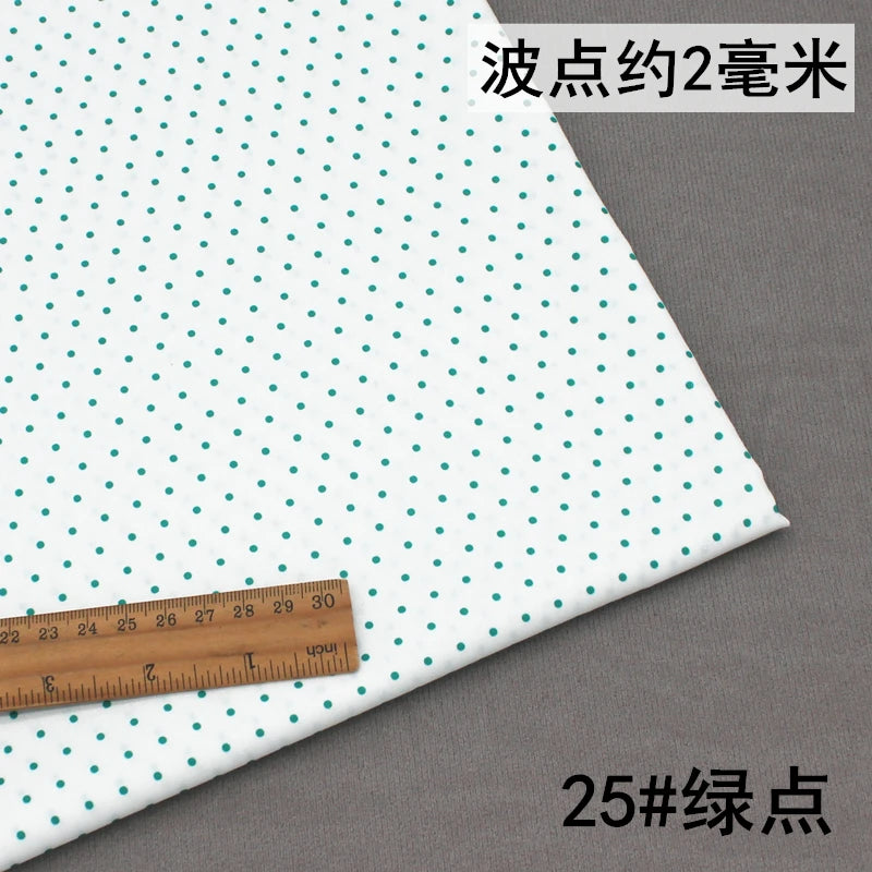 Pure Cotton Polka Dot Poplin Fabric Thin Upholstery By the Meter for Clothes Shirts Pants Skirts Dresses DIY Sewing Soft Textile