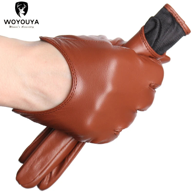 Colour Embrace - Women's Leather Gloves - Winter Charm