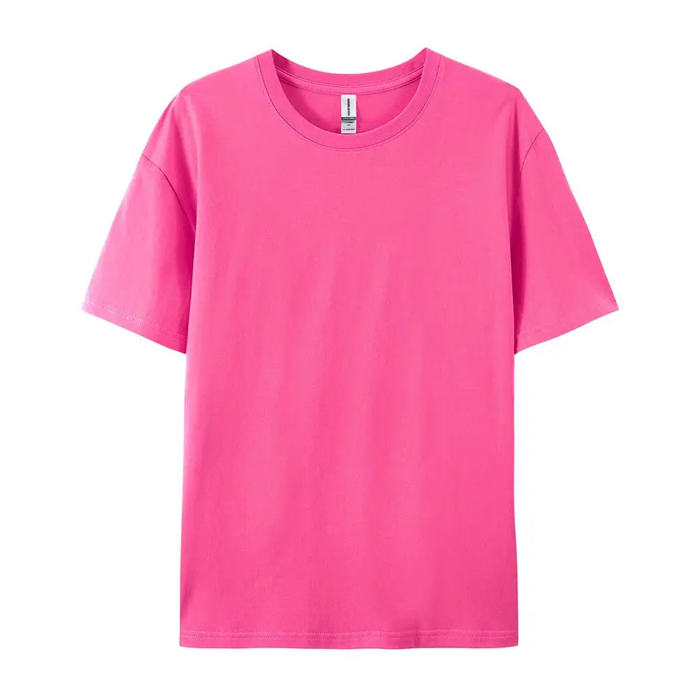 Cotton Solid Color Women's T-Shirts Multicolor Summer Short Sleeve Unisex Comfortable Tee Shirts Casual Fashion Woman Sportswear