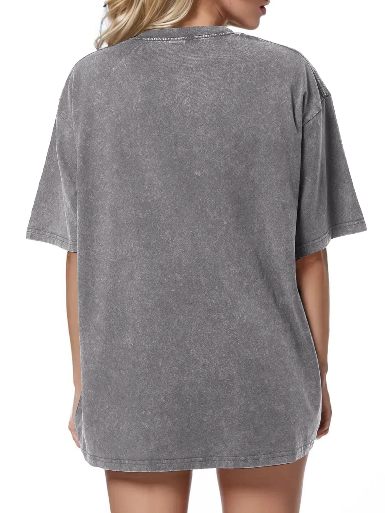 New York Brooklyn Letter Printed Washed T-Shirts Women Cotton Tops Comfortable Distressed O-Neck T-Shirts Summer Women's Clothes