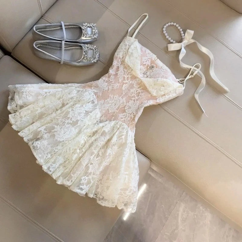 Japanese Fake Two Piece Striped Lolita Long Sleeve Shirts Women Y2k High Waist Striped Cake Skirts Spring Summer New Sets