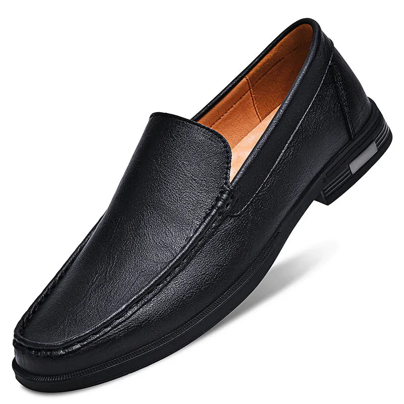 BOARDROOM - Men's Leather Slip-On Formal Dress Shoes - Office, Wedding & Beyond