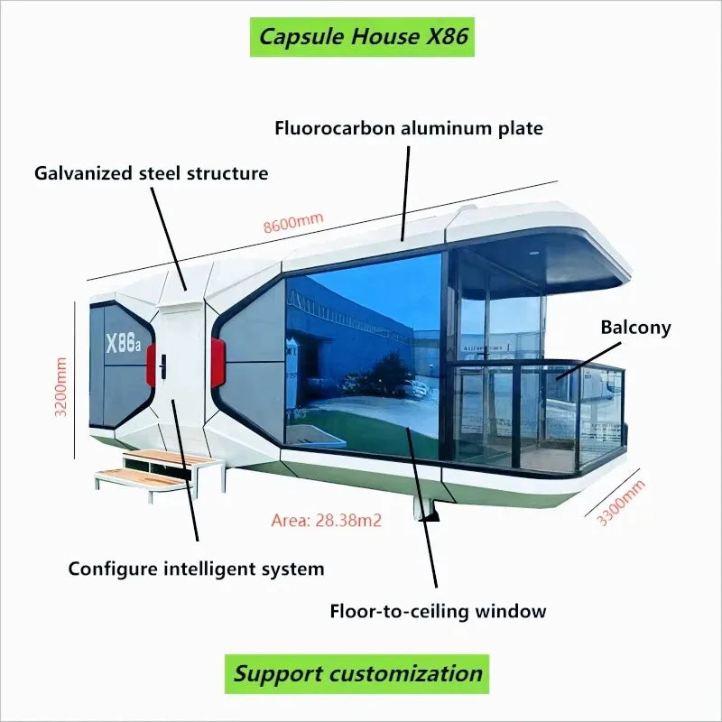 YG Space Capsule Villa - Expandable Travel House Fast-Build Prefab