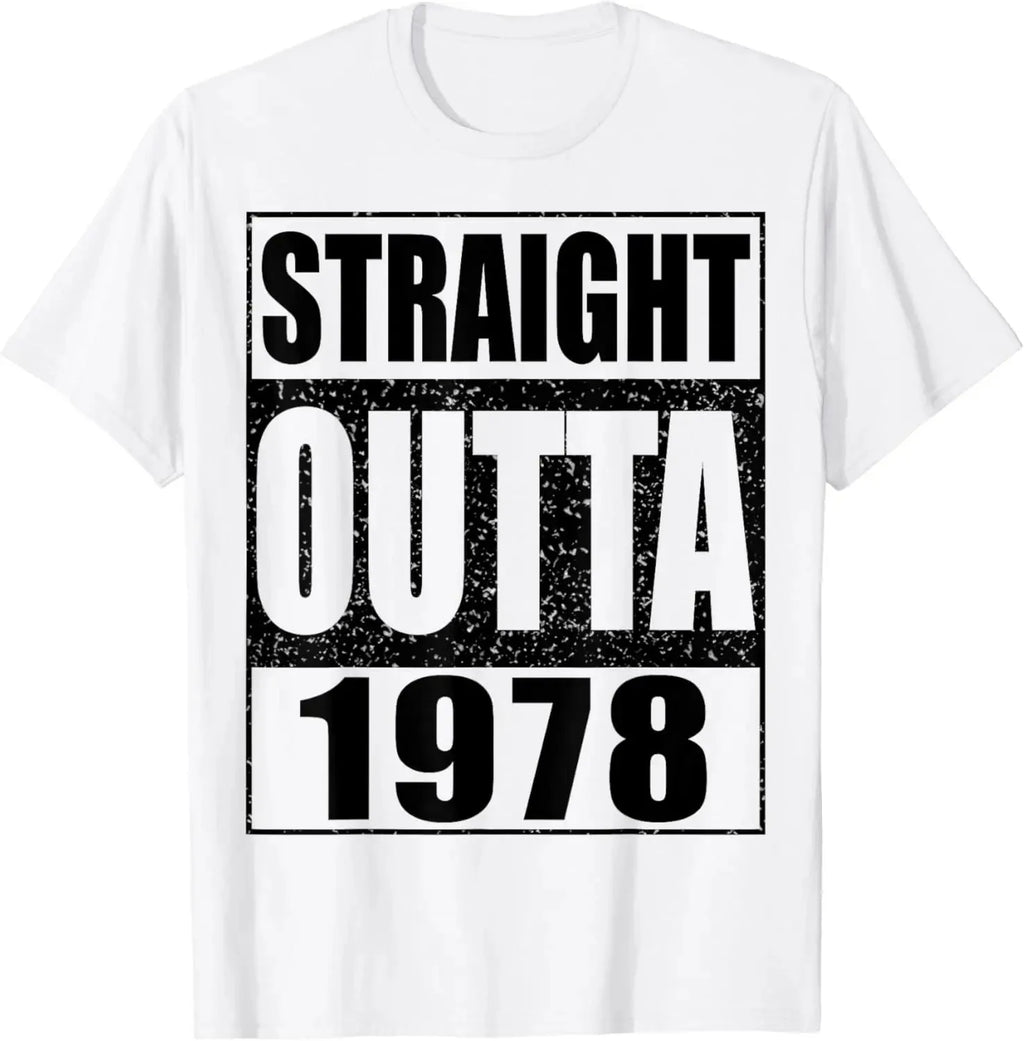 Funny Birthday Gift 46th Birthday 46 Years Old Man Woman Vintage 1978 T-Shirt Unisex Style Shirts for Women Men Clothing
