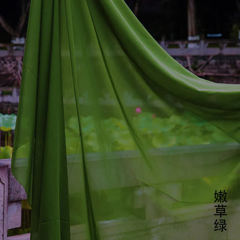 100D CHIFFON FABRIC BY THE METER - Soft Woven Sheer, 55 Colors - Make It Yours