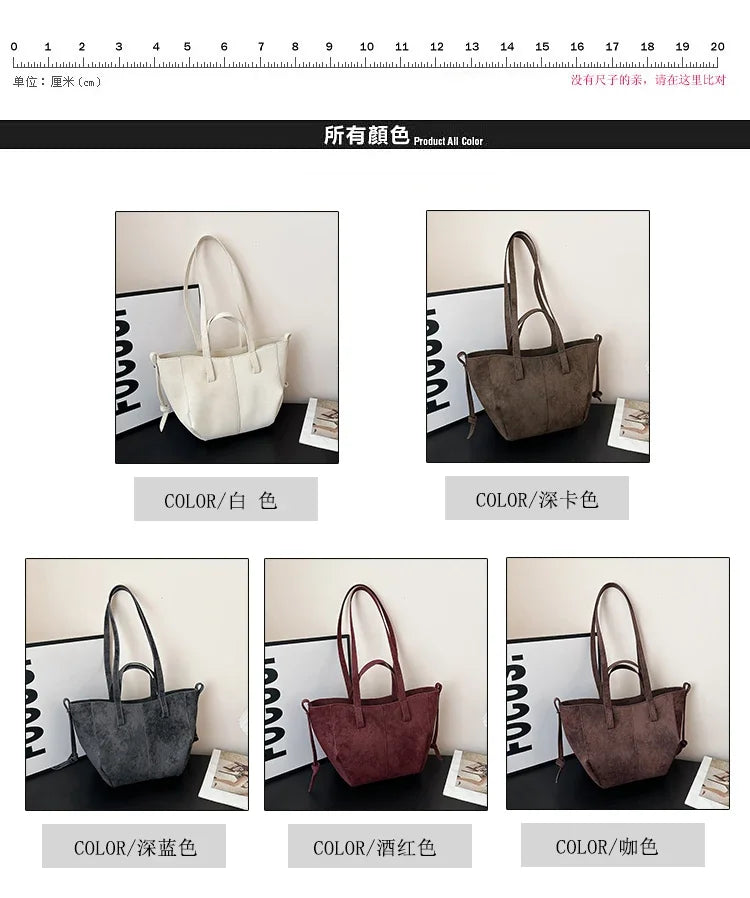 Light Luxury Solid PU Hasp Shoulder Bag for Women Commuting Frosted Leather Handbag 2026 Hot Sale Large Capacity Niche Tote Bags