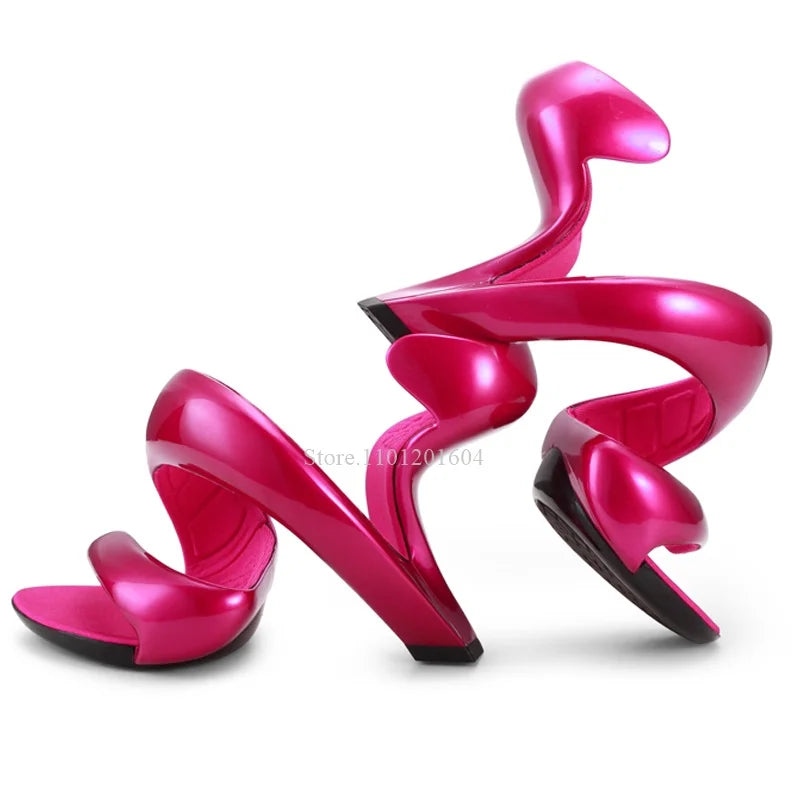 Snake Heels Women Gladiator Spiral High Heels