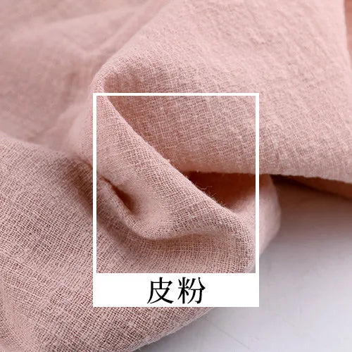 SLUB COTTON LINEN CREPE FABRIC - 135cm Wide, 26 Solid Colours - Everyday Sewing