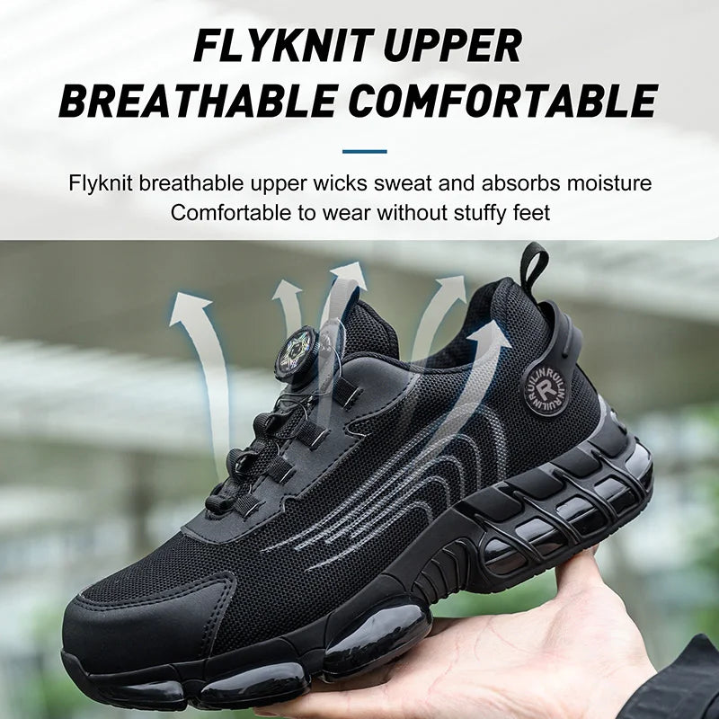 SAFETY WORK BOOTS - Men's Steel Toe Anti-Puncture Slip-On Shoes - Tough All Day, Every Day