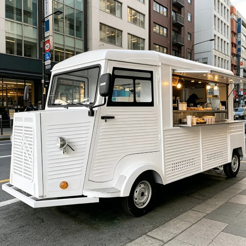 Retro Vintage Electric Food Cart – Ice Cream Coffee Street Vending
