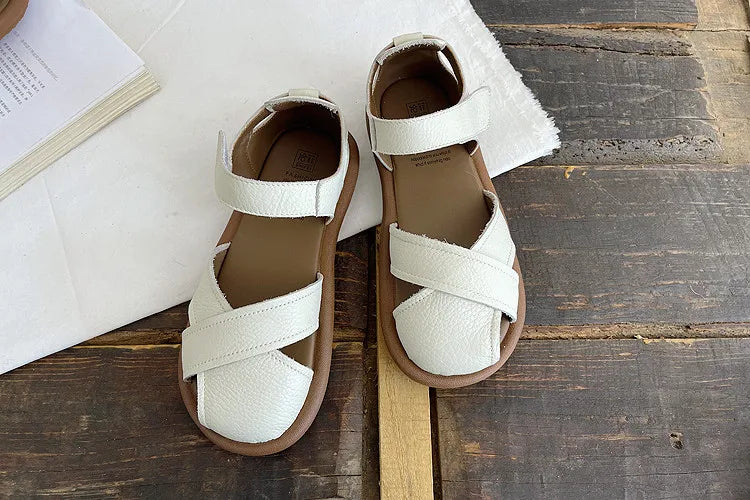Careaymade-Genuine leather soft surfaces comfortable sandals,original big women's shoes,summer hollowed out women beach shoes