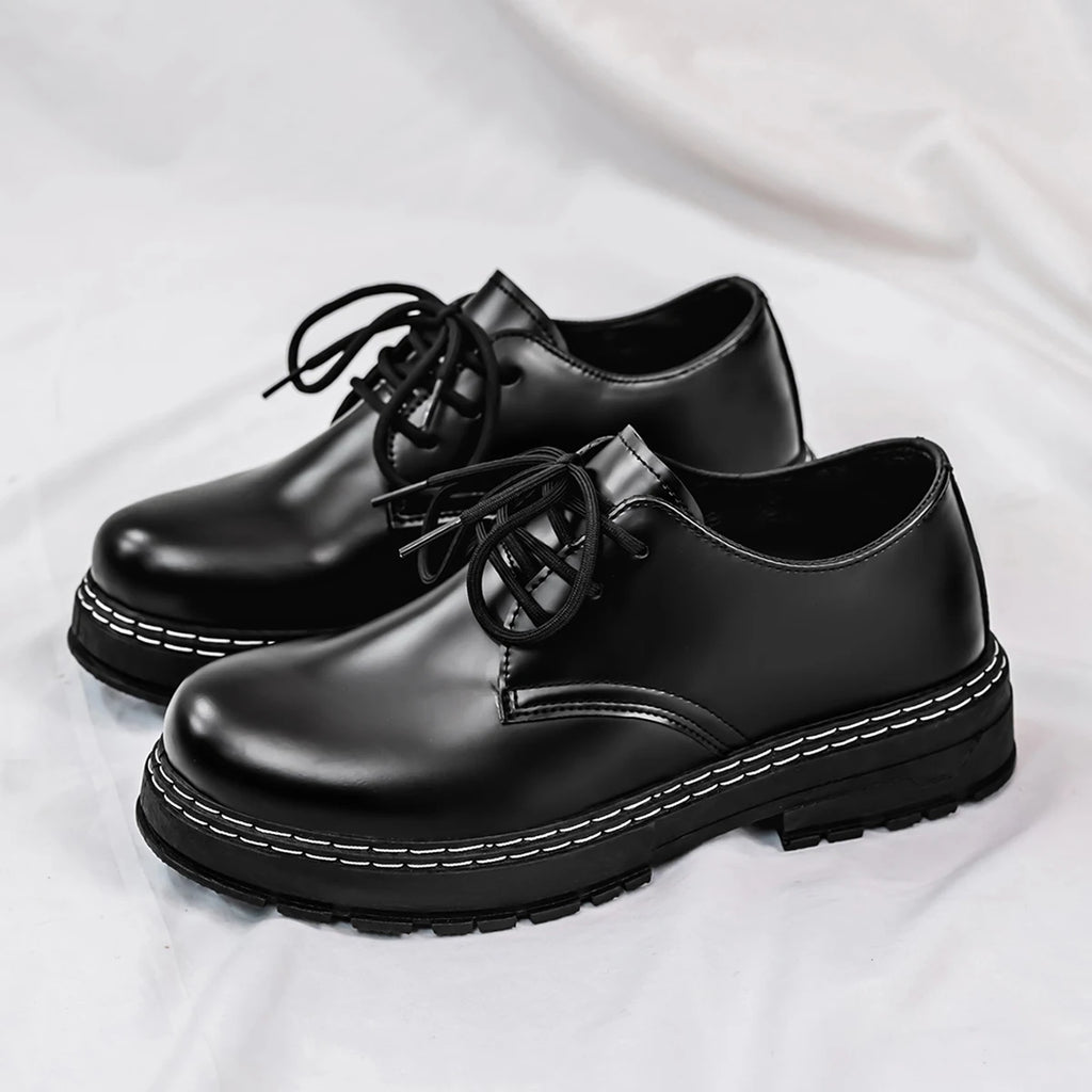 Men's Casual Business Shoes - Breathable PU Leather Anti-Slip Flat