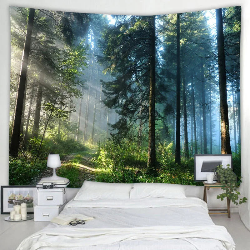 SCENIC WALL TAPESTRY - 100% Polyester, 9 Sizes - Calm Spaces