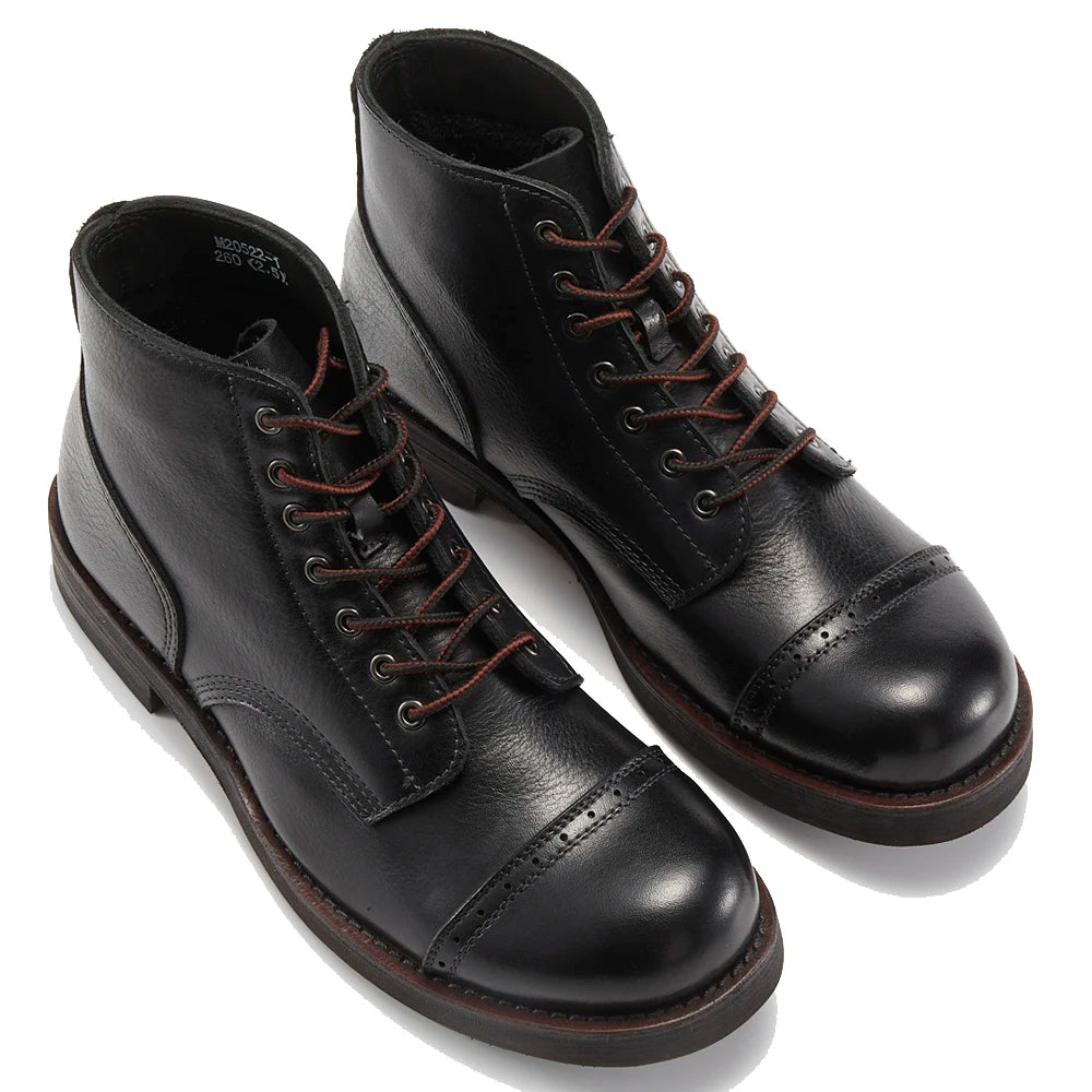 STITCH MASTER - Men's Vegetable Tanned Leather Boots - Horseriding, Combat & Driving Style