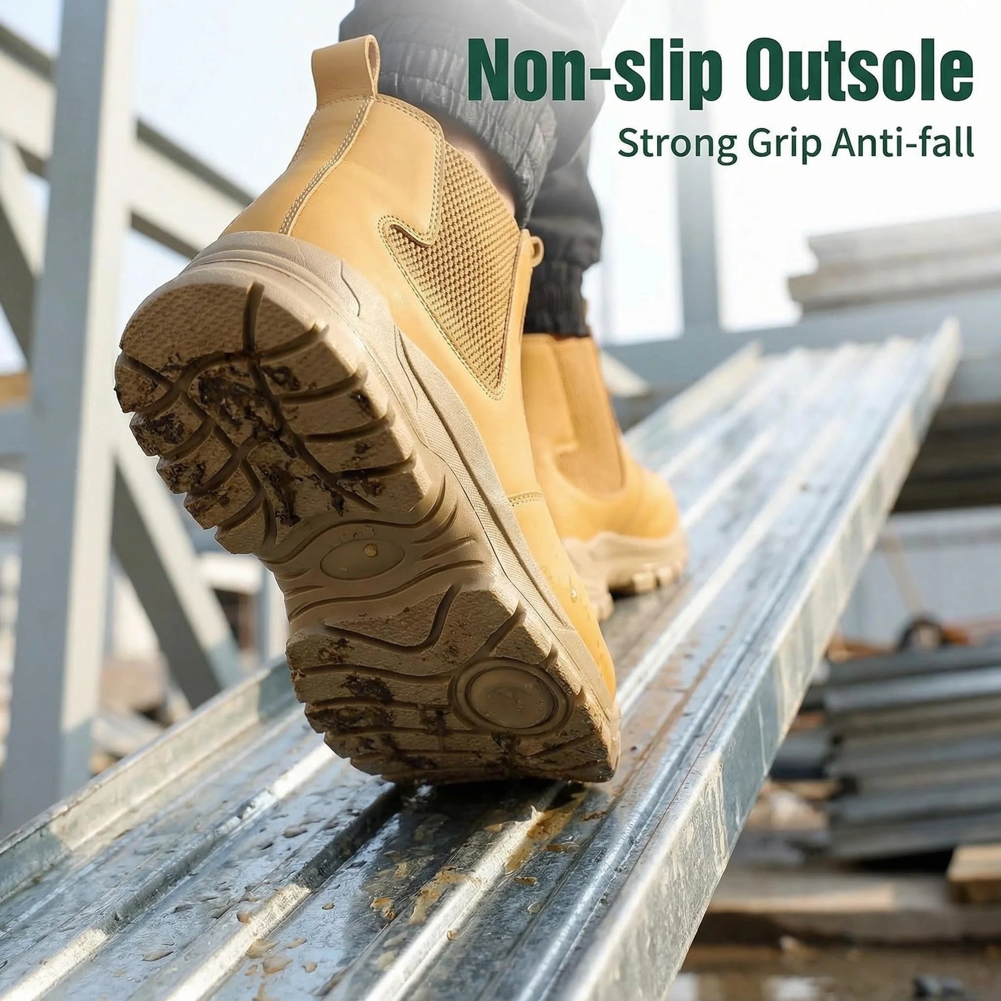 IRONSHIELD - Men's Steel Toe Safety Work Shoes - Anti-Puncture, Indestructible, EU 36–48