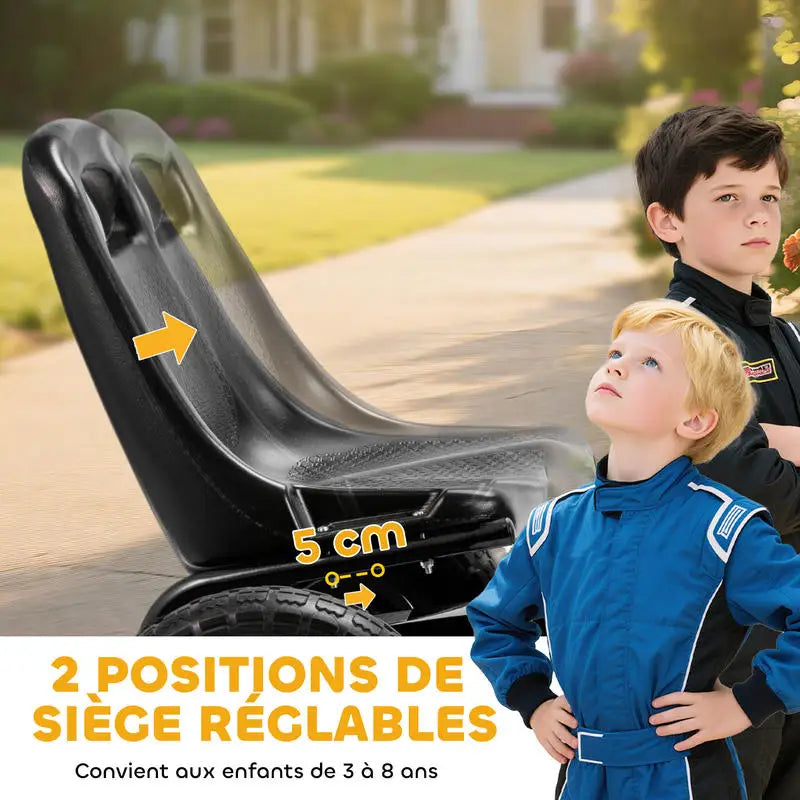 PEDAL GO-KART - Adjustable Seat, EVA Tires - Family Track Fun