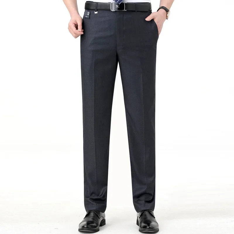 WOOL FORMAL - Men's Wool & Silk Dress Trousers - 62% Wool & Silk, Sizes 29-44