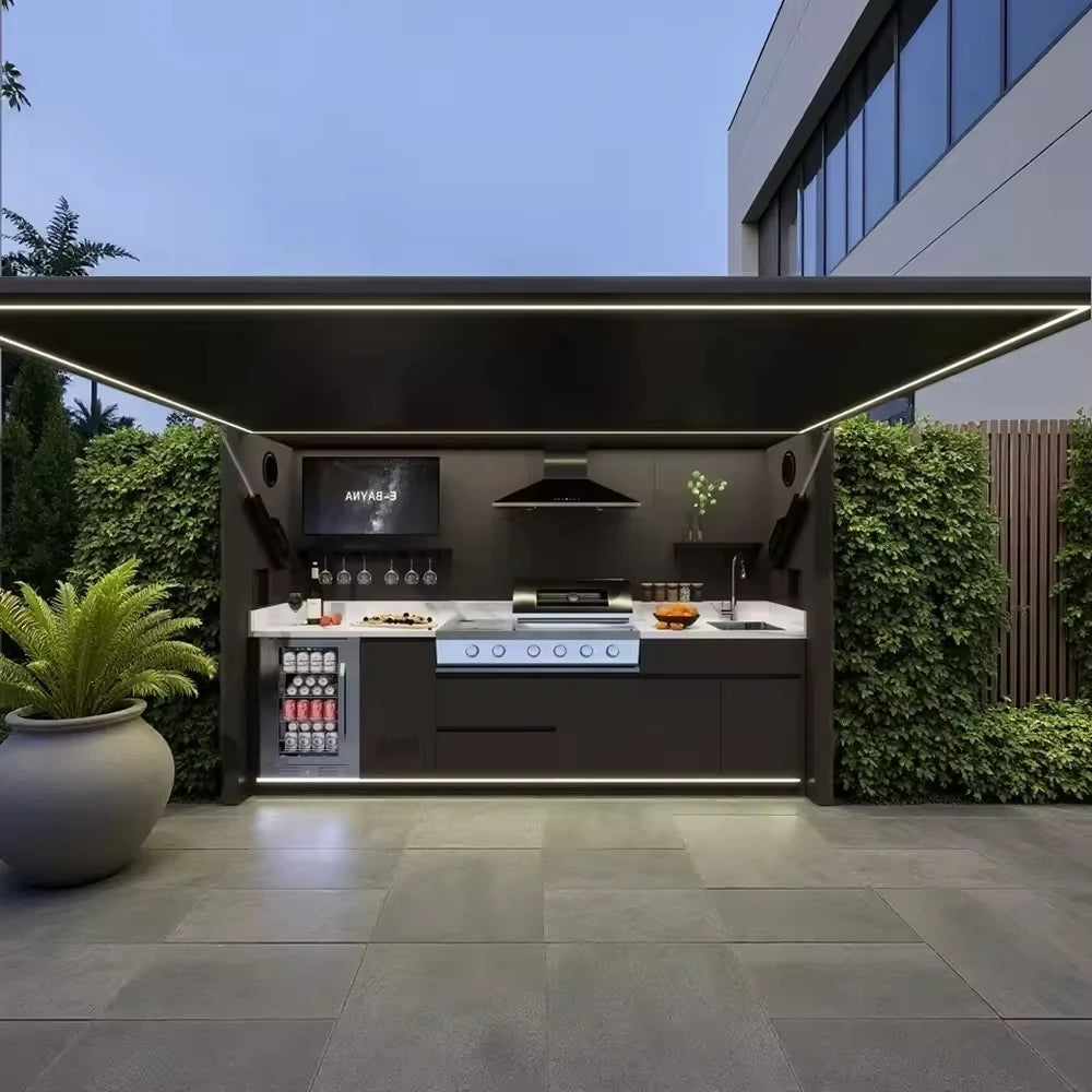 CUSTOM OUTDOOR KITCHEN - Modular Cabinets & Grill Island - Design Deposit