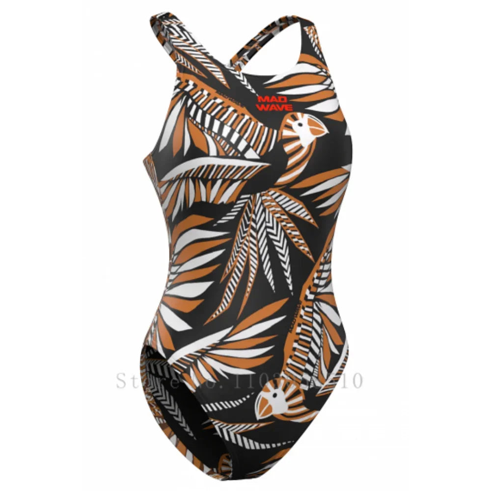 mad wave One Piece Sexy Swimwear Female Beach Swimsuit Back cutout Bathing Suit swimming training Beachwear Summer Competition
