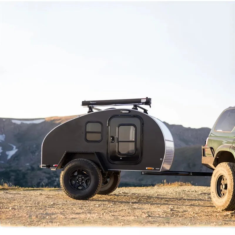 2026 Small Off Road Teardrop Caravan Customizable Camping Travel Trailer with Tent