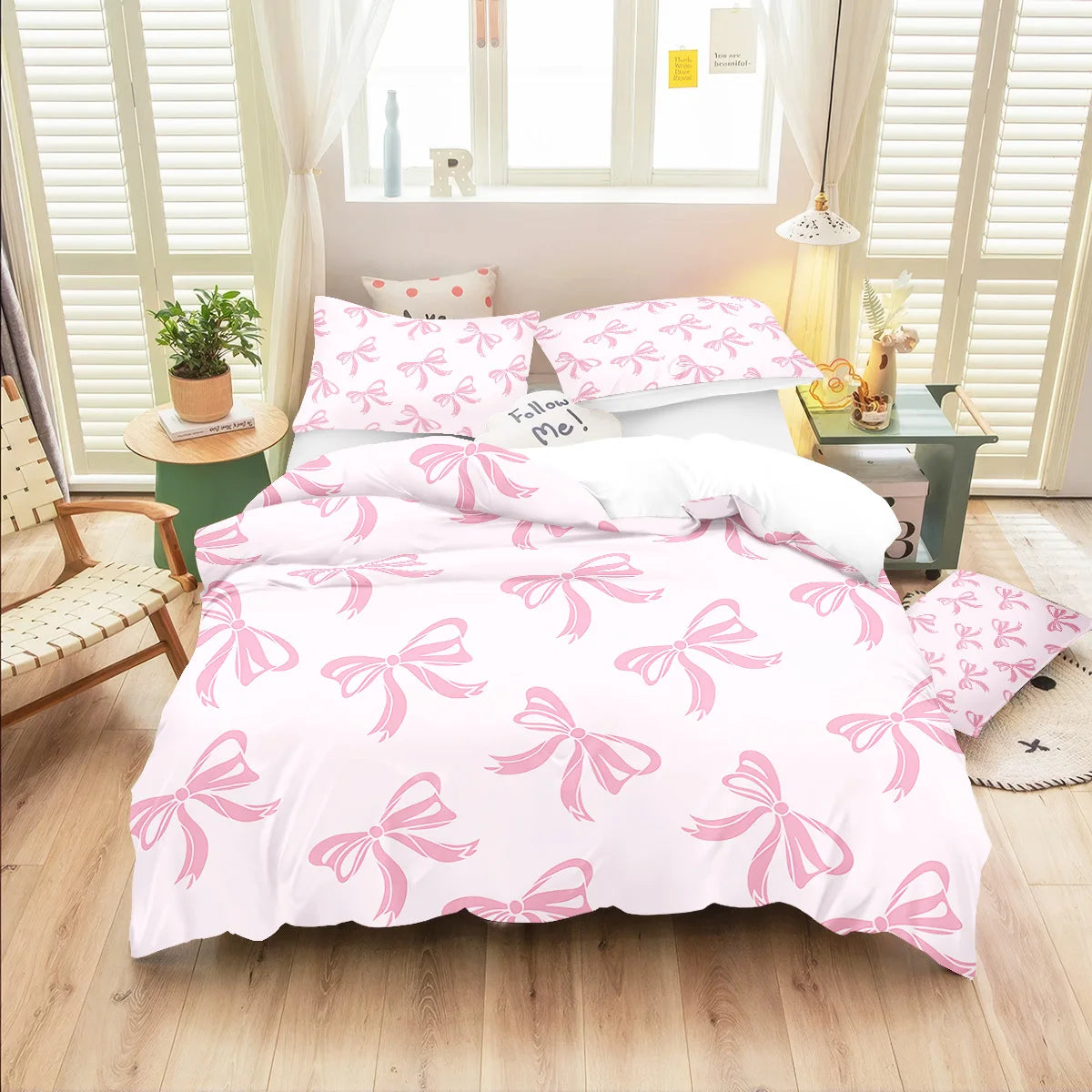 FLUTTER - Butterfly Print Duvet Cover Set - Soft, Dreamy & Bedroom-Ready