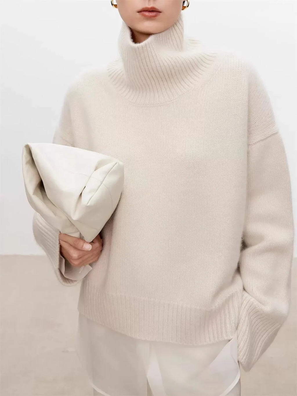 Pure Cashmere Oversized Turtleneck